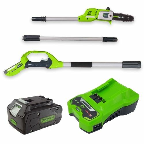 מסור גבהים 24V (משופר) + סוללה 4.0Ah + מטען מהיר. greenworks מסור גבהים 24V (משופר) + סוללה 4.0Ah + מטען מהיר. greenworks